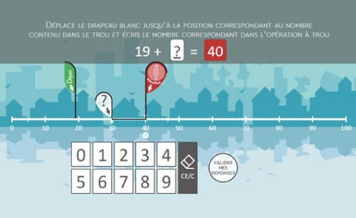 DéCaLigne exercices Dyscalculie, jeux dyscalculie et exercices rééducation logico mathématique et cognition mathématique issus de LaLigne Numérique Examath 8 15 : équations