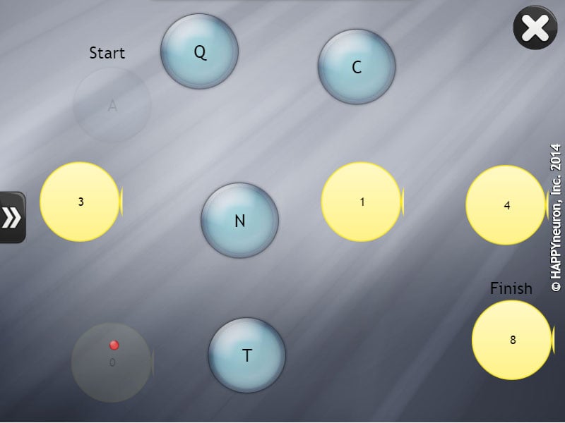 Screenshot of HappyNeuron Pro exercise Hurray for change