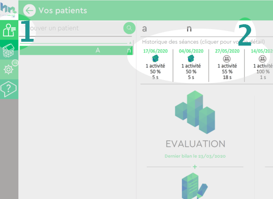 Logiciel Orthophonie Happyneuron : Accéder aux résultats et détails des activités du patient